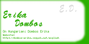 erika dombos business card